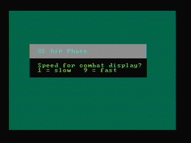 Gulf Strike IBM PC/Compatibles Screenshot: Set combat speed options.