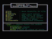 Gulf Strike for IBM PC/Compatibles - A summary of commands.