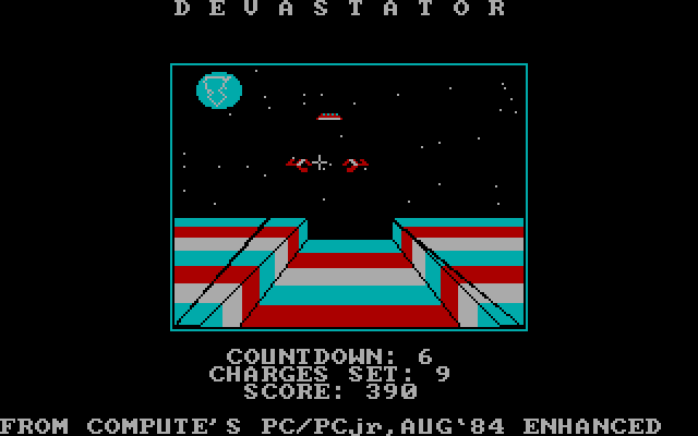 Devastator IBM PC/Compatibles Screenshot: Target destroyed!