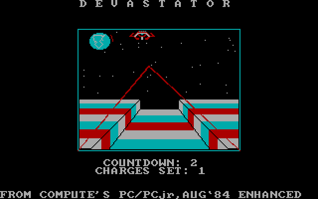 Devastator IBM PC/Compatibles Screenshot: Fire...and I missed!