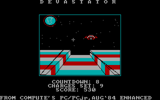 Devastator IBM PC/Compatibles Screenshot: Next target appears...