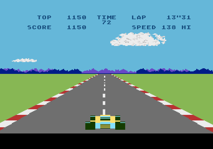 Pole Position Atari 5200 Screenshot: Racing start...