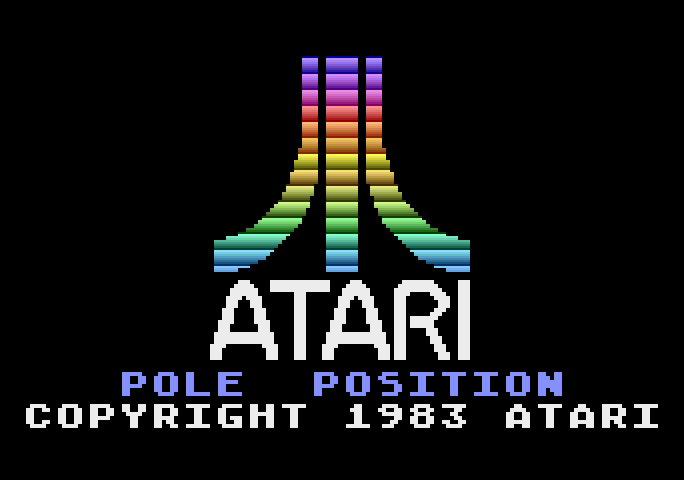 Pole Position Atari 5200 Screenshot: Atari logo and game title.