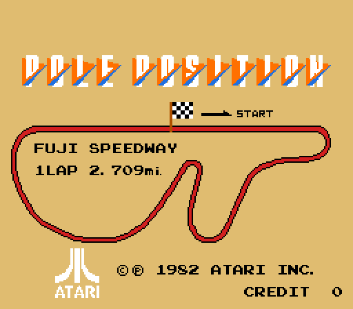 Pole Position Arcade Screenshot: Title screen (U.S. version).