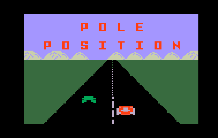 Pole Position Intellivision Screenshot: Title screen.