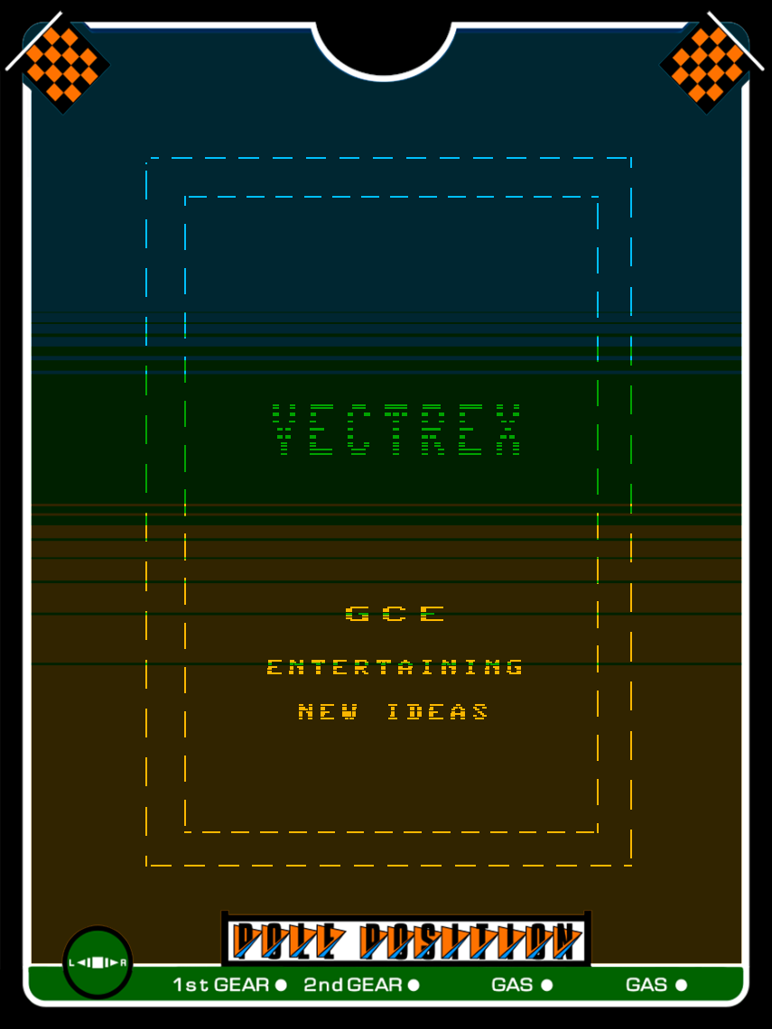 Pole Position Vectrex Screenshot: Vectrex starting screen.