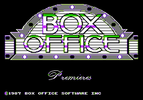 $100,000 Pyramid, The Apple II Screenshot: Box Office logo screen.