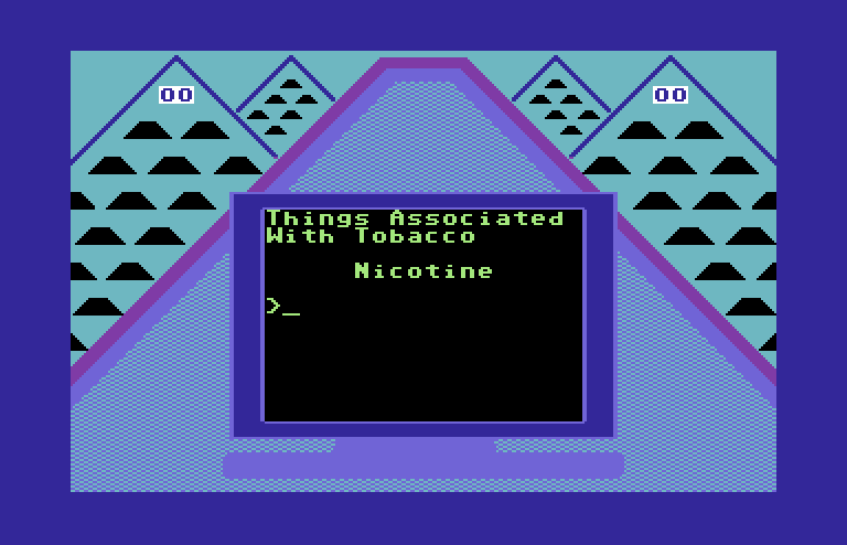 $100,000 Pyramid, The Commodore 64 Screenshot: Here's the clue...