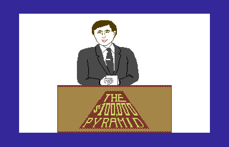 $100,000 Pyramid, The Commodore 64 Screenshot: Introducing our host!