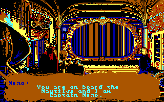 20,000 Leagues Under the Sea IBM PC/Compatibles Screenshot: On board the Nautilus.