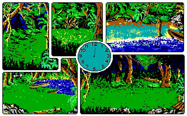 20,000 Leagues Under the Sea IBM PC/Compatibles Screenshot: I have one hour to explore...