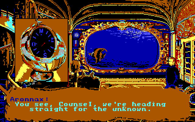 20,000 Leagues Under the Sea IBM PC/Compatibles Screenshot: Heading straight for the unknown...