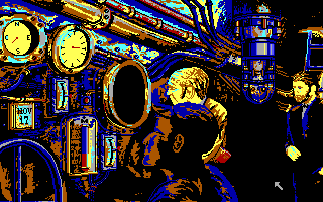 20,000 Leagues Under the Sea IBM PC/Compatibles Screenshot: The engineering room.