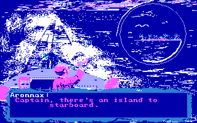 20,000 Leagues Under the Sea IBM PC/Compatibles Screenshot: Spotted land...
