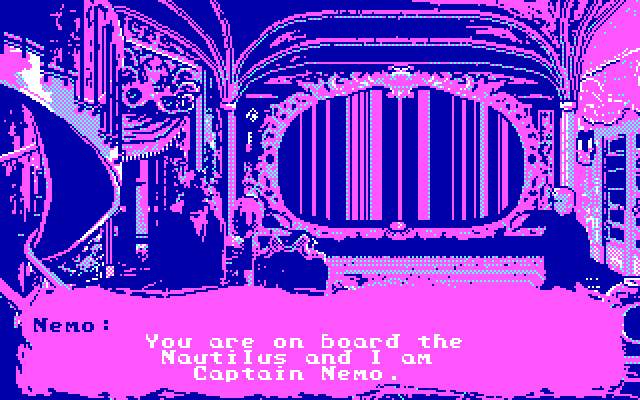 20,000 Leagues Under the Sea IBM PC/Compatibles Screenshot: On board the Nautilus...