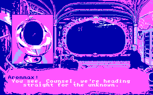 20,000 Leagues Under the Sea IBM PC/Compatibles Screenshot: We're heading straight into the unknown!