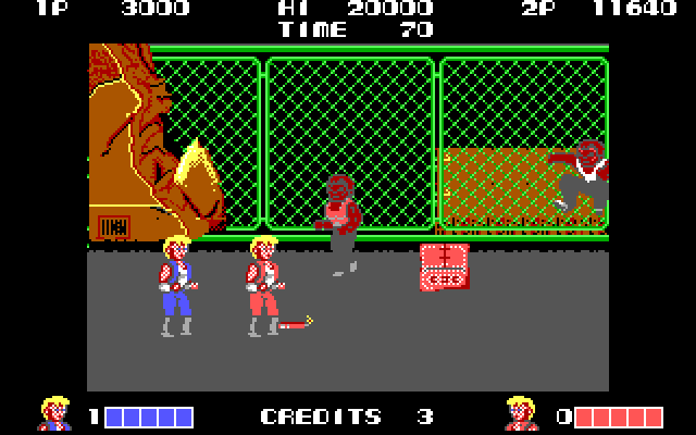 Double Dragon IBM PC/Compatibles Screenshot: The start of mission 2.