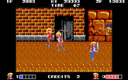 Double Dragon for IBM PC/Compatibles - Attacking with a whip...