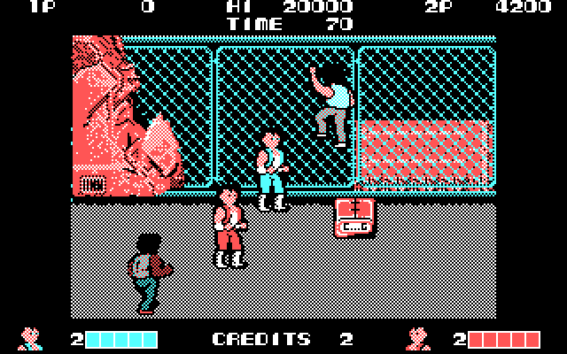 Double Dragon IBM PC/Compatibles Screenshot: Start of Mission 2...