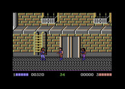 Double Dragon for Commodore 64 - Some opponents carry weapons...