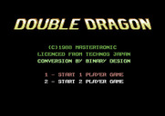 Double Dragon for Commodore 64 - Title screen.