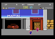 Double Dragon for Atari 7800 - Game start; here comes your first opponent.