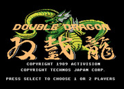 Double Dragon for Atari 7800 - Title screen.