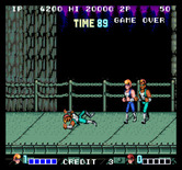 Double Dragon for Arcade - One enemy knocked down, more to go...