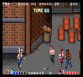 Double Dragon for Arcade - Now I have a bat; that improves my odds!