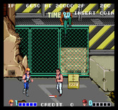 Double Dragon for Arcade - Don't get blown up by dynamite!