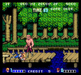 Double Dragon for Arcade - Oof, a large opponent knocked me down!