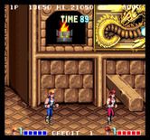 Double Dragon for Arcade - Don't get hit by these pillars that appear...
