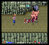 Double Dragon for Arcade - Don't get hit by thrown boulders!