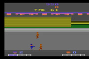 Double Dragon for Atari 2600 - Kick attack! My opponent is out of range, though...
