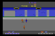 Double Dragon for Atari 2600 - Fighting the first two opponents...