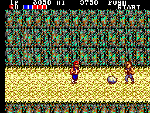 Double Dragon Sega Master System Screenshot: The next opponent appears...