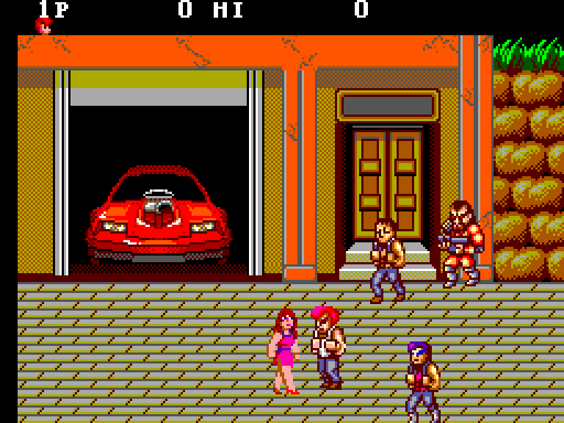 Double Dragon Sega Master System Screenshot: Game introduction.