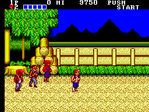 Double Dragon Sega Master System Screenshot: Running away!