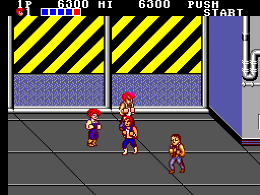 Double Dragon Sega Master System Screenshot: On to the next stage...