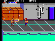 Double Dragon for Sega Master System - You can pick up that Sega box and throw it at opponents...
