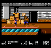 Double Dragon for NES / Famicom - The conveyor belt can either help or cause trouble...be careful!