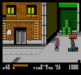 Double Dragon for NES / Famicom - This guy has a barrel, watch out!