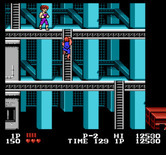 Double Dragon for NES / Famicom - Climbing up to the next platform...