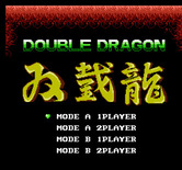 Double Dragon for NES / Famicom - Select a game option.