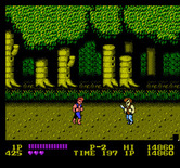 Double Dragon for NES / Famicom - Be careful, this guy has a knife!