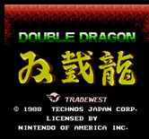 Double Dragon for NES / Famicom - Title screen (U.S. version).