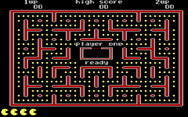 Jr. Pac-Man IBM PC/Compatibles Screenshot: Ready player one!