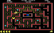 Jr. Pac-Man for IBM PC/Compatibles - The large dots left by the bicycle slow Jr. Pac-Man down more than normal dots.