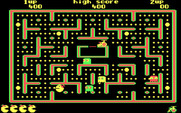 Jr. Pac-Man for IBM PC/Compatibles - Eating dots and evading ghosts...