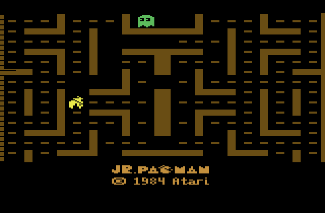 Jr. Pac-Man Atari 2600 Screenshot: Title screen.